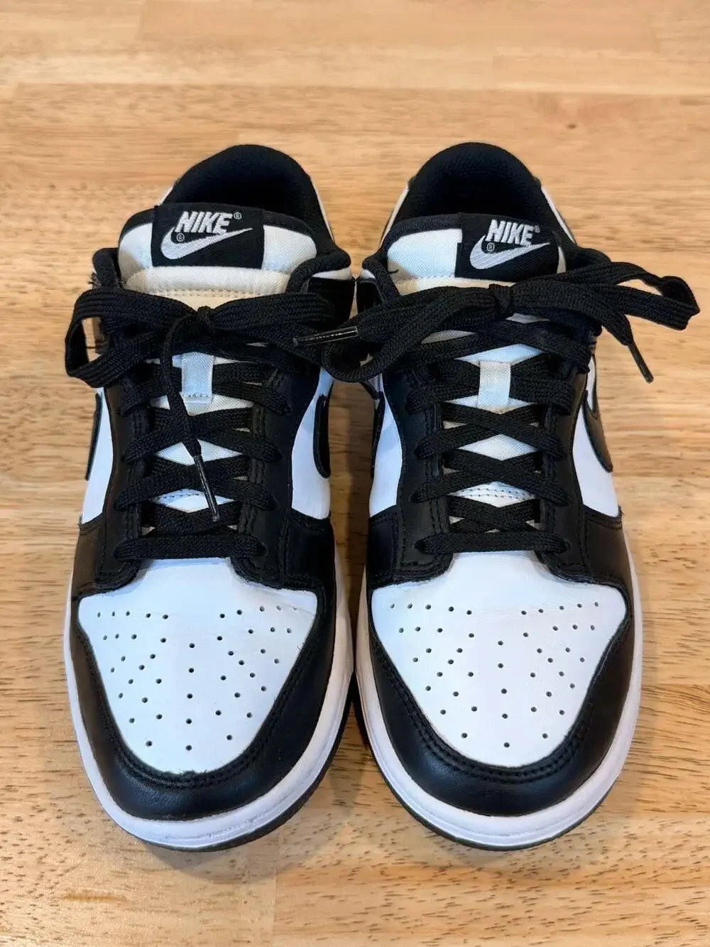 Nike Dunk Low Retro 'Panda' Black and White Sneakers size 7
